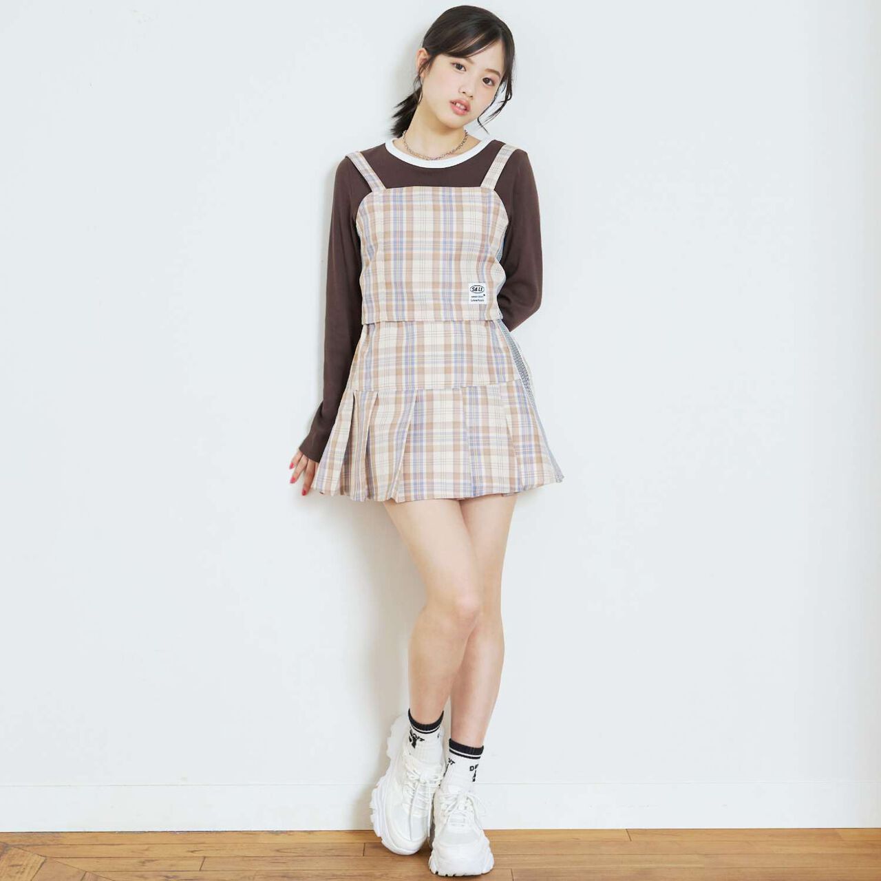 [7 Days] Side Line Camisole Set Up,Gray, large image number 3