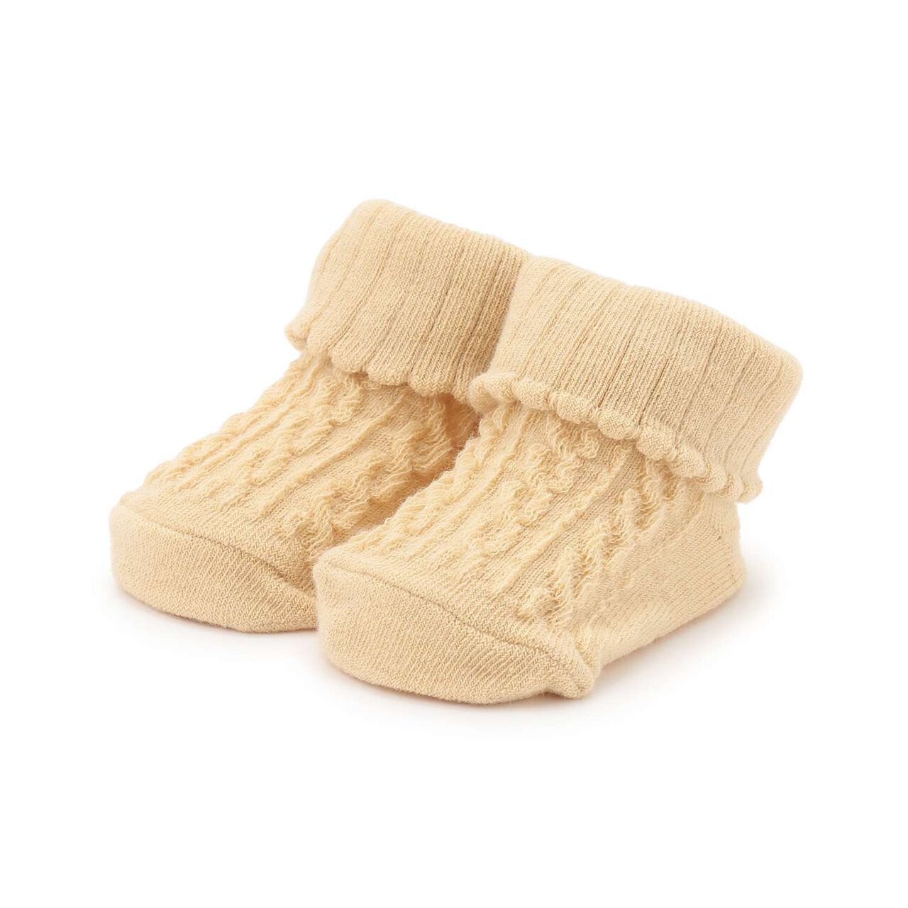 Cable Cup Socks,Yellow, large image number 0