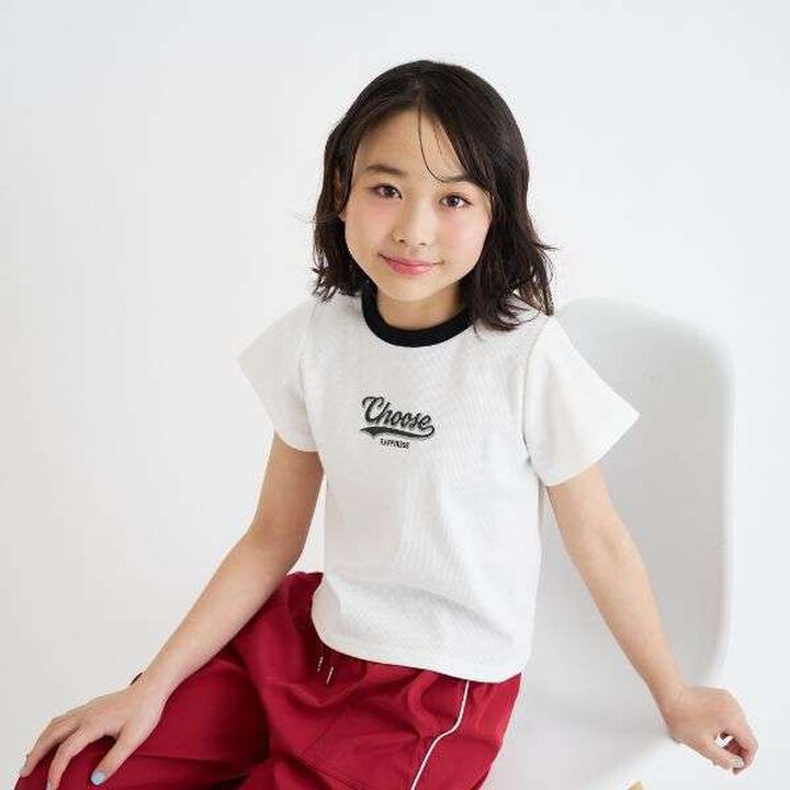 Daily Price Assorted Pattern Short-Sleeve Ribbed Top,, medium