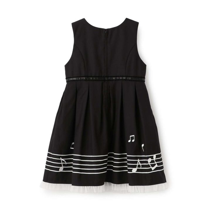 Musical Note Jumper Skirt,Black, medium image number 1