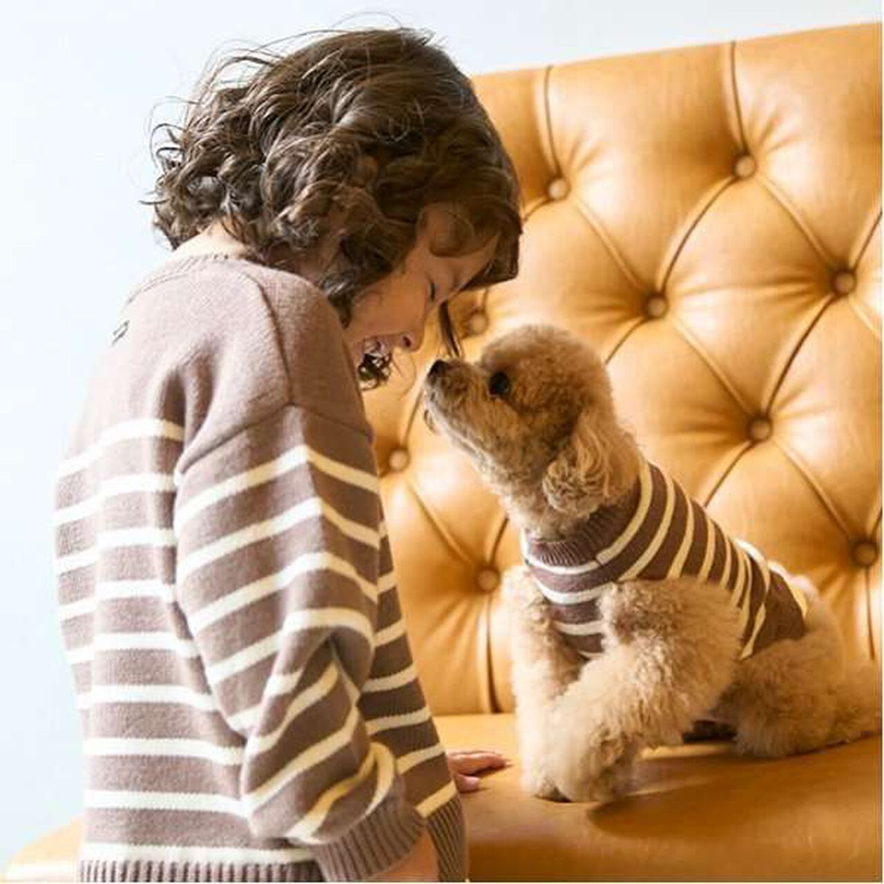 Washable Striped Knit,Light green, large image number 9