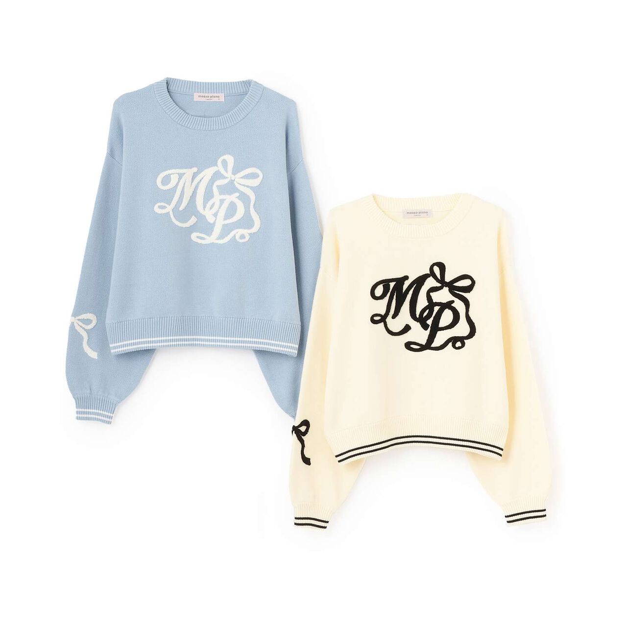 Logo Jacquard Embroidery Knitwear,Light blue, large image number 7