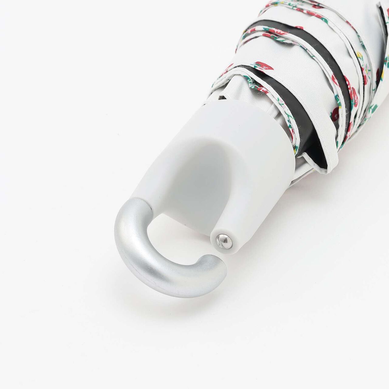 Wild Strawberry All-Weather Folding Umbrella [Light Blocking, Heat Shielding, Shielding],Pearl white, large image number 3
