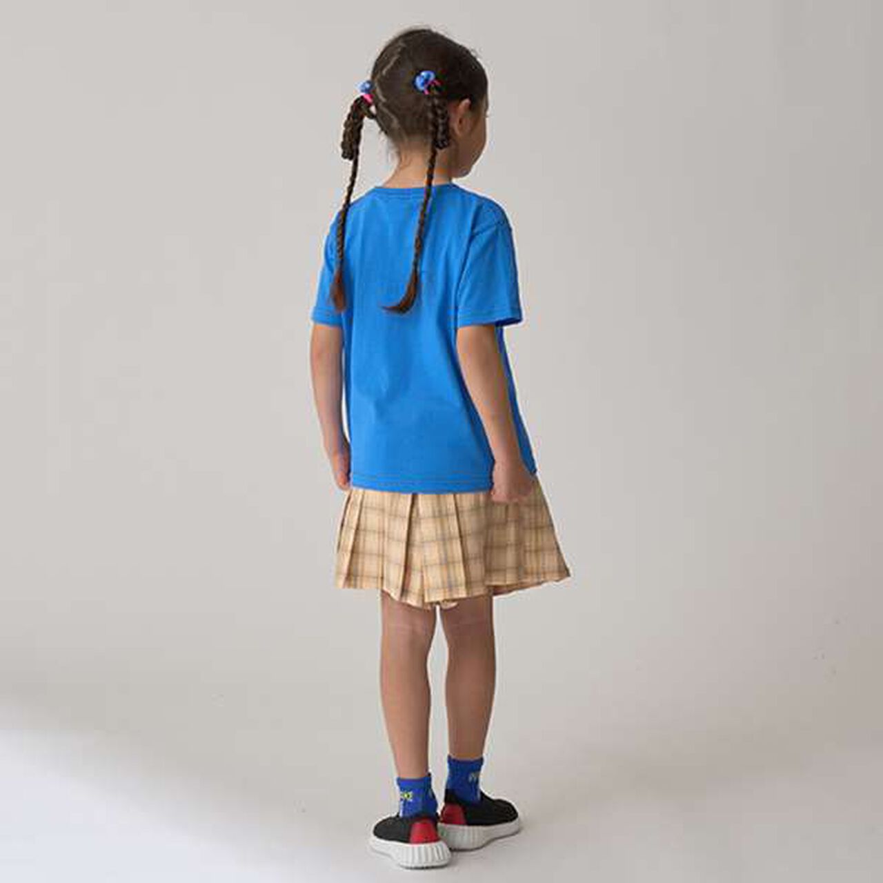 Check Pleats Culottes,Turquoise, large image number 14