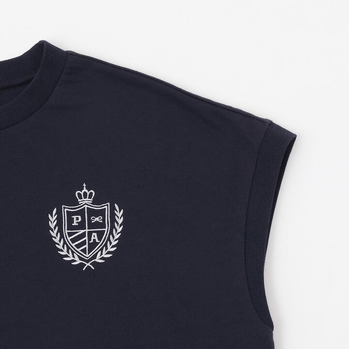 [AMI] Lightweight French Terry Vest × Peplum Shirt Dress,Navy, medium image number 4