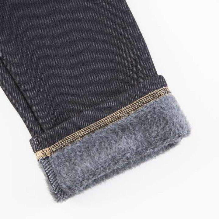 KP Boy Denim Knit Shaggy Lined Pants [80-90],Ink blue, medium image number 7
