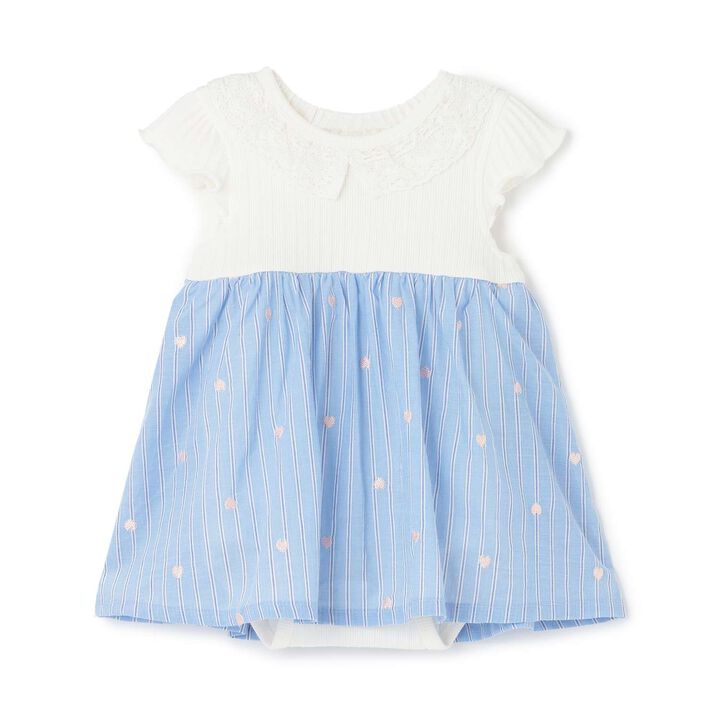 Link Heart Embroidery OP Romper,, medium