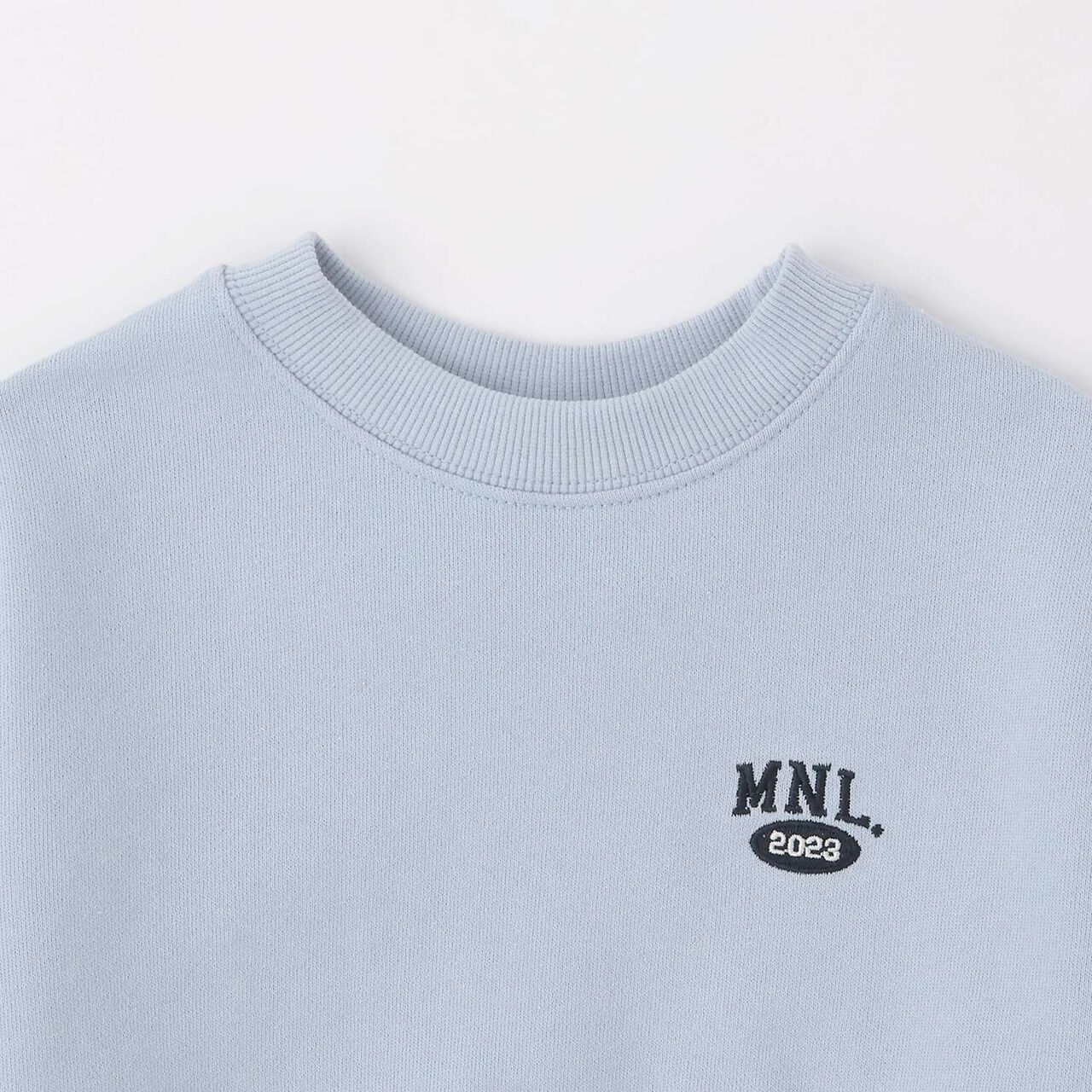 [DailyME] 100% Cotton Basic Sweatshirt,Sax blue, large image number 7