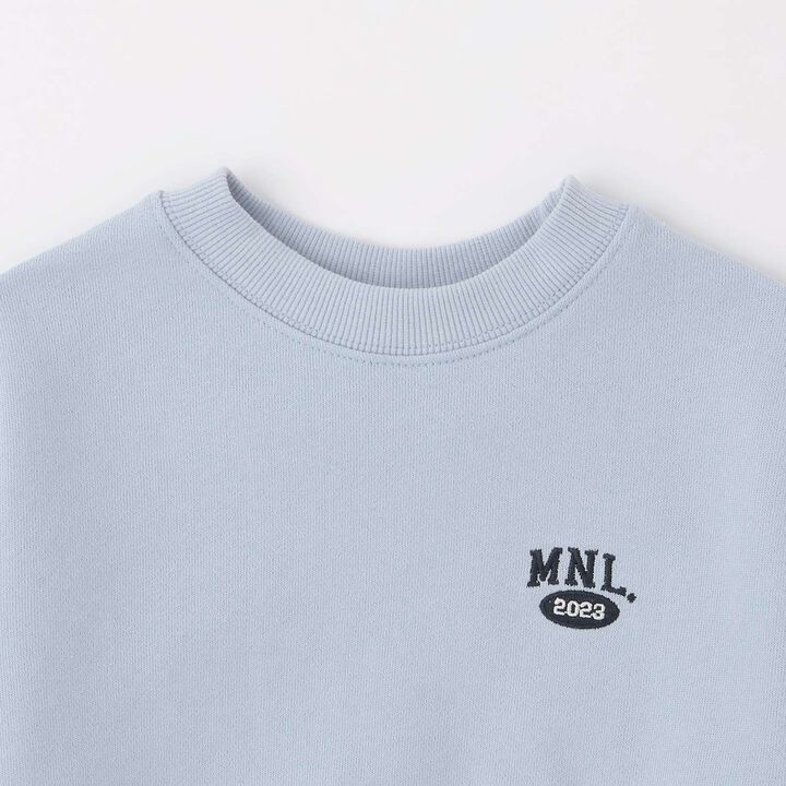 [DailyME] 100% Cotton Basic Sweatshirt,Sax blue, medium image number 7