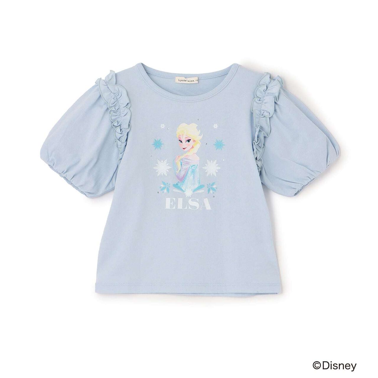 [Disney Frozen] 100% Cotton Sherbet Jersey Puff Sleeve T-Shirt [Kids Girls] UV Cool Touch Shape-Retaining,Lavender, large image number 4