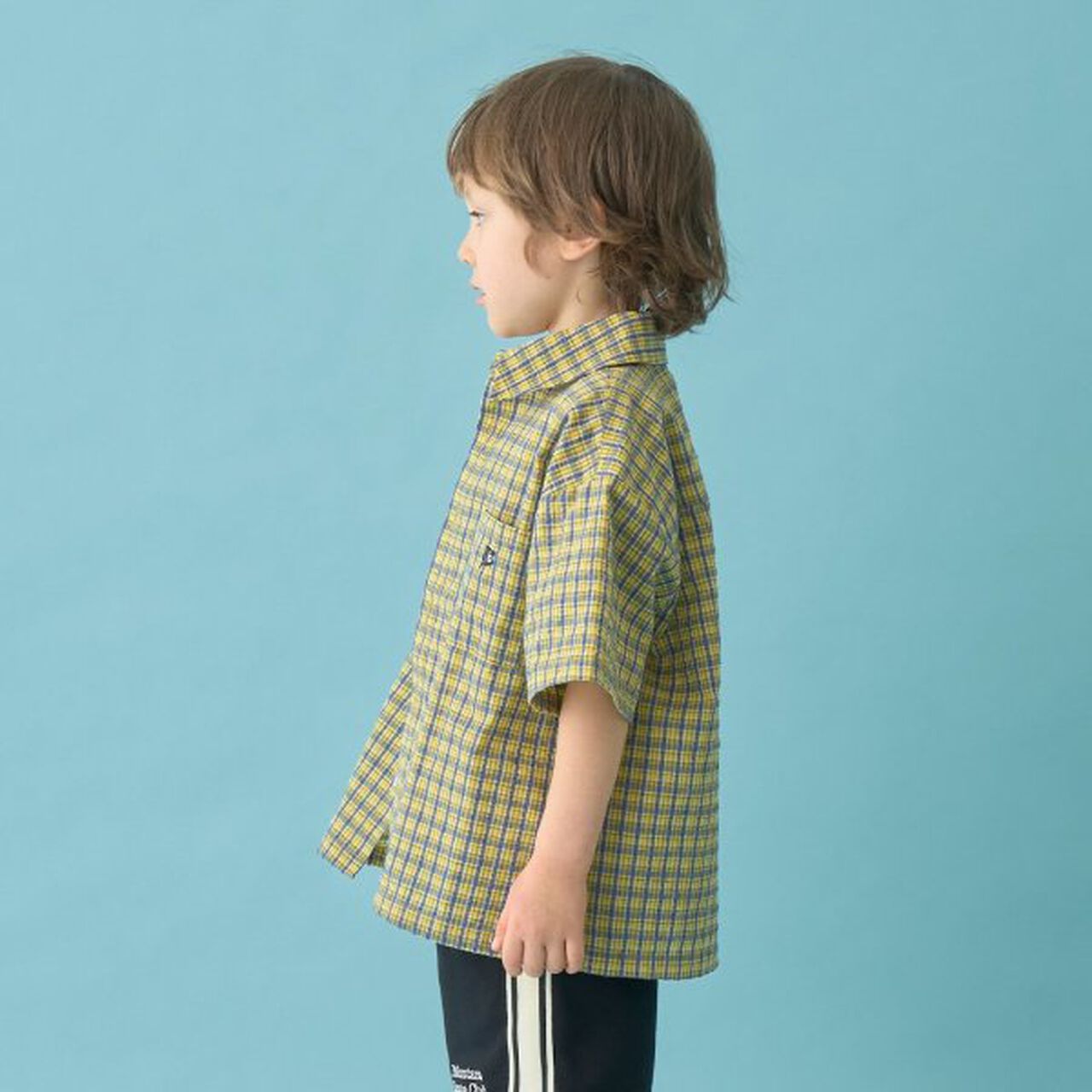 [Coordinatable Setup] Oversized Silhouette Assorted Short-Sleeve Shirt,Blue, large image number 8