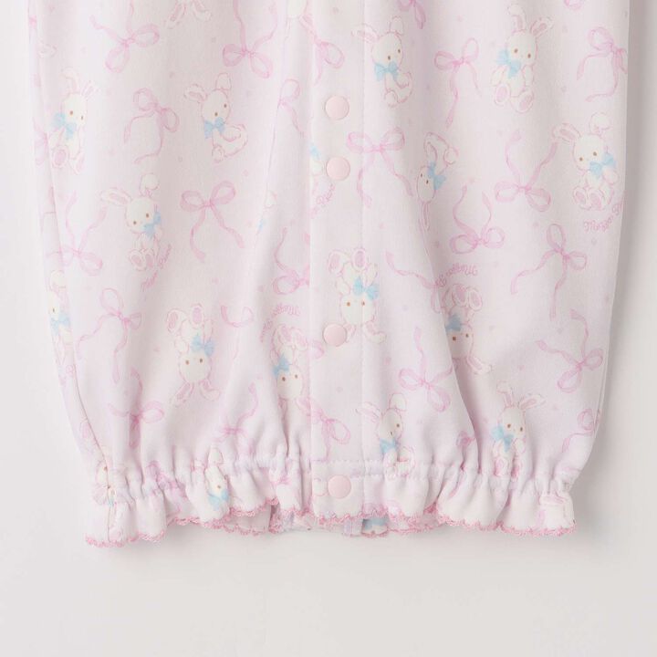 [Box Included] Rabbit Ribbon Pattern 2WAY All-in-One & Bib Set,Off white, medium image number 10