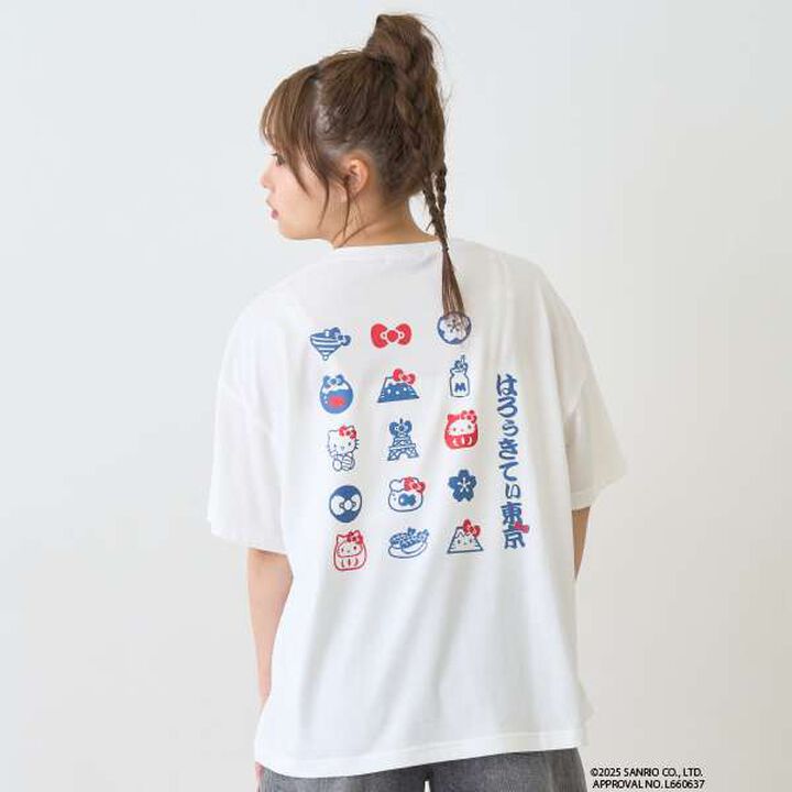 Hello Kitty Japanese Style T-Shirt,Off white, medium image number 1