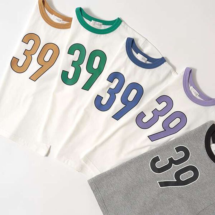 Non-Deforming Soft Cotton Numbered Ringer T-Shirt,Ink blue, medium image number 12