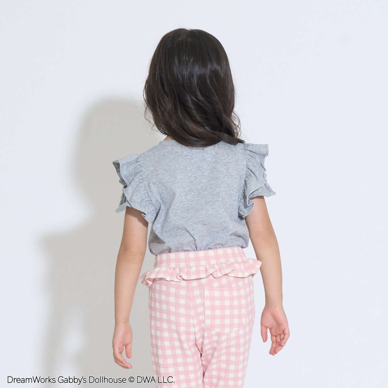 [Gabby's Dollhouse Soft Cotton] Design Sleeve Printed T-Shirt,Top gray, large image number 12