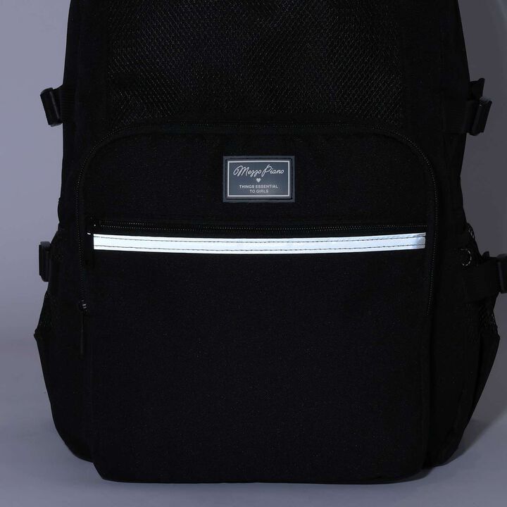 Water-Repellent Backpack with Lame Pouch,Black, medium image number 4