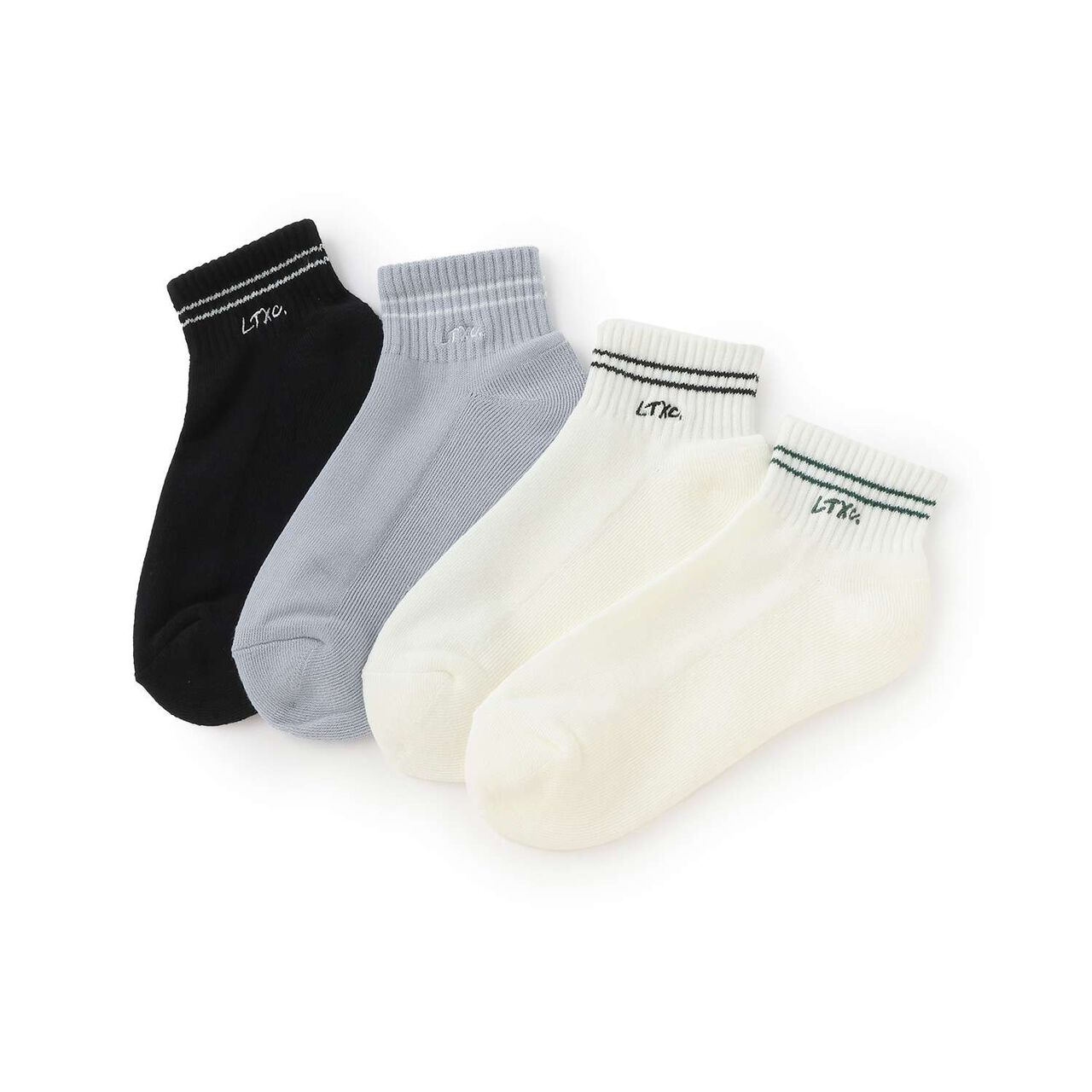 Logo Embroidery Ankle-Length Pile Socks,Moss green, large image number 2