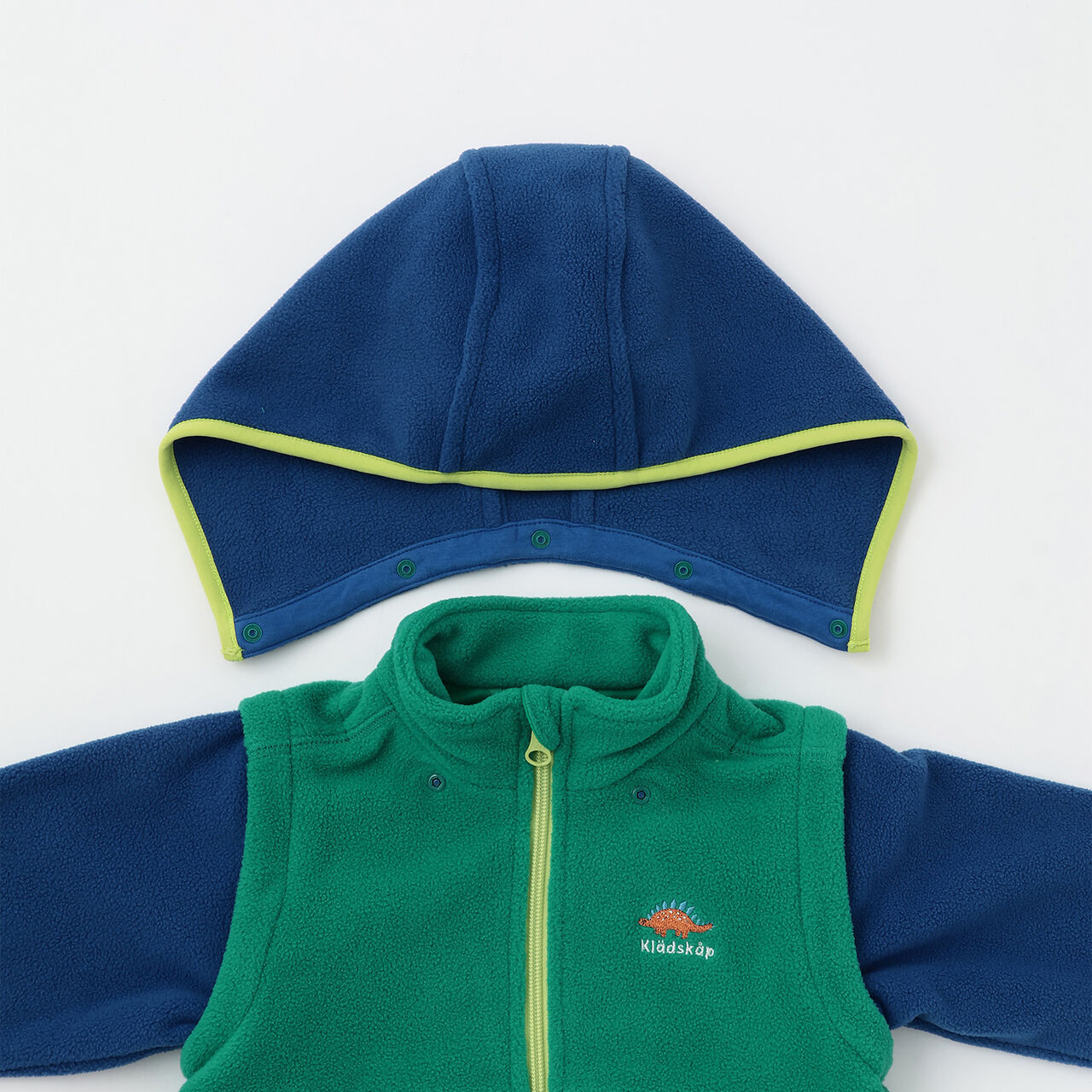 Dinosaur Color Block 3-Way Fleece Parka,Navy, large image number 4