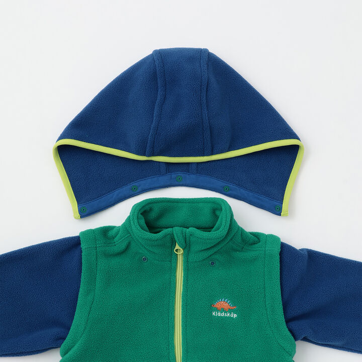 Dinosaur Color Block 3-Way Fleece Parka,Navy, medium image number 4