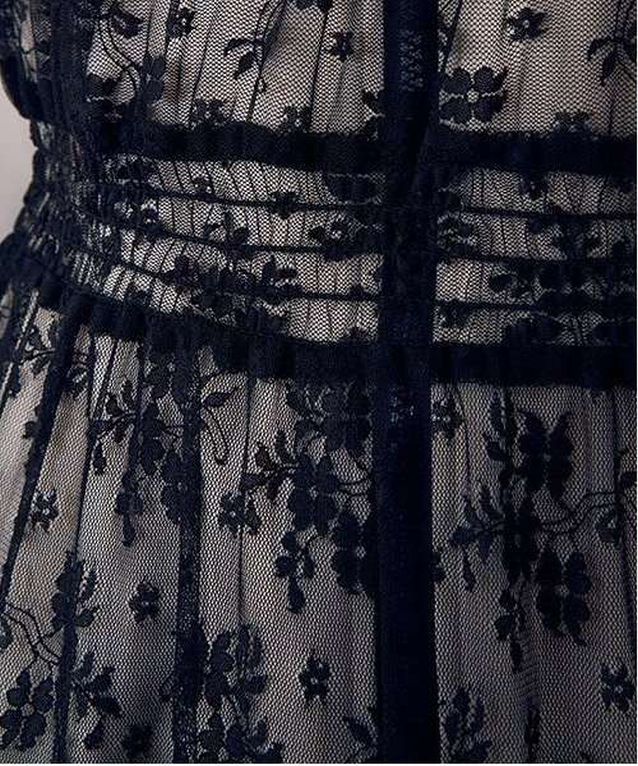 Sheer One-Piece Dress,Off white, large image number 8