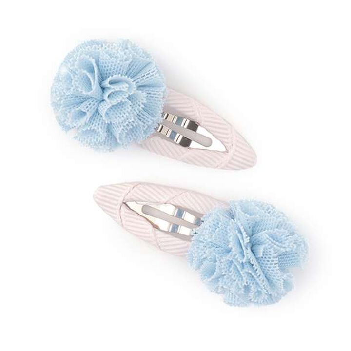 Pom Pom Hair Pins 2P,Light blue, medium image number 0
