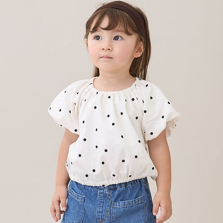 [Link] Gathered Puff Blouse,Pearl white, medium image number 2