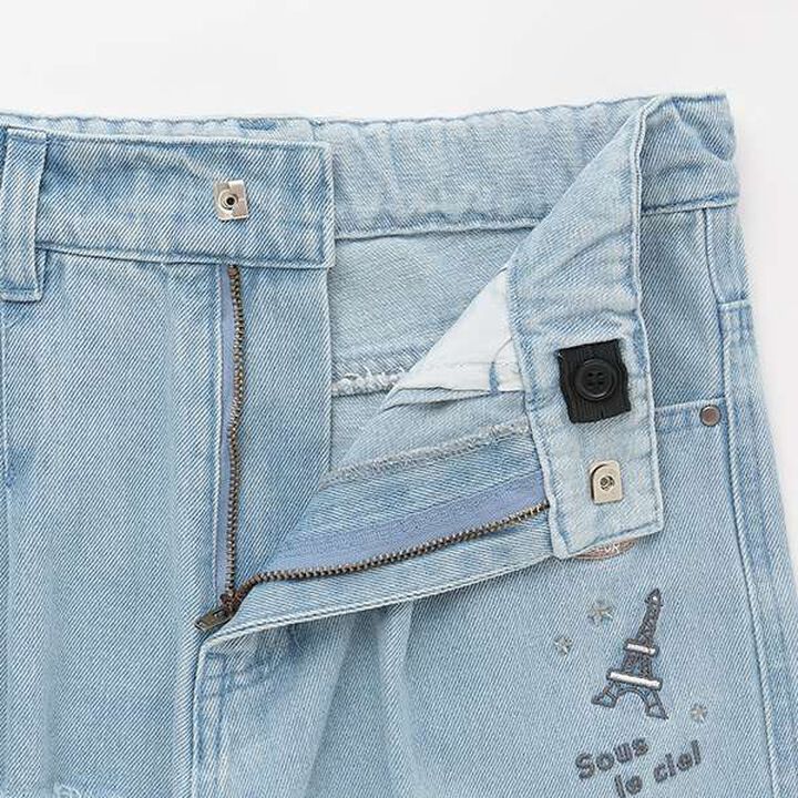 Cut-Off Denim Pants,Sax blue, medium image number 3