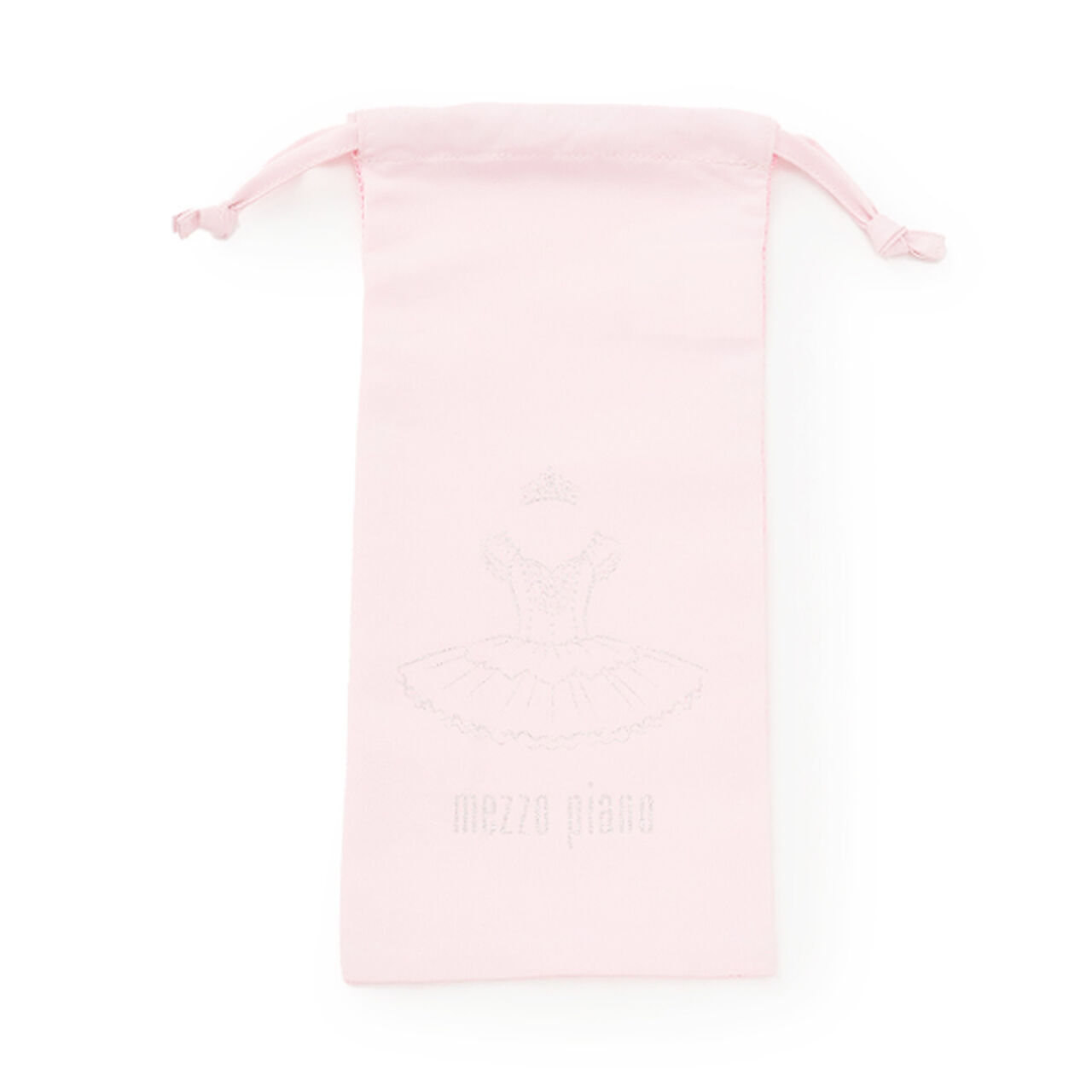 Ballet Motif Print Mesh Drawstring Bag for Shoes,Light blue, large image number 7