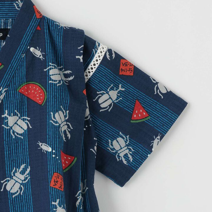 Insect Print Jinbei,Light khaki, medium image number 4