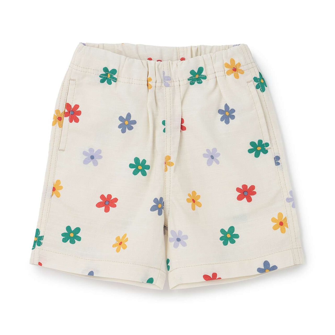 [Link] Cotton Rayon All-Over Pattern Half Shorts,Yellow, large image number 10