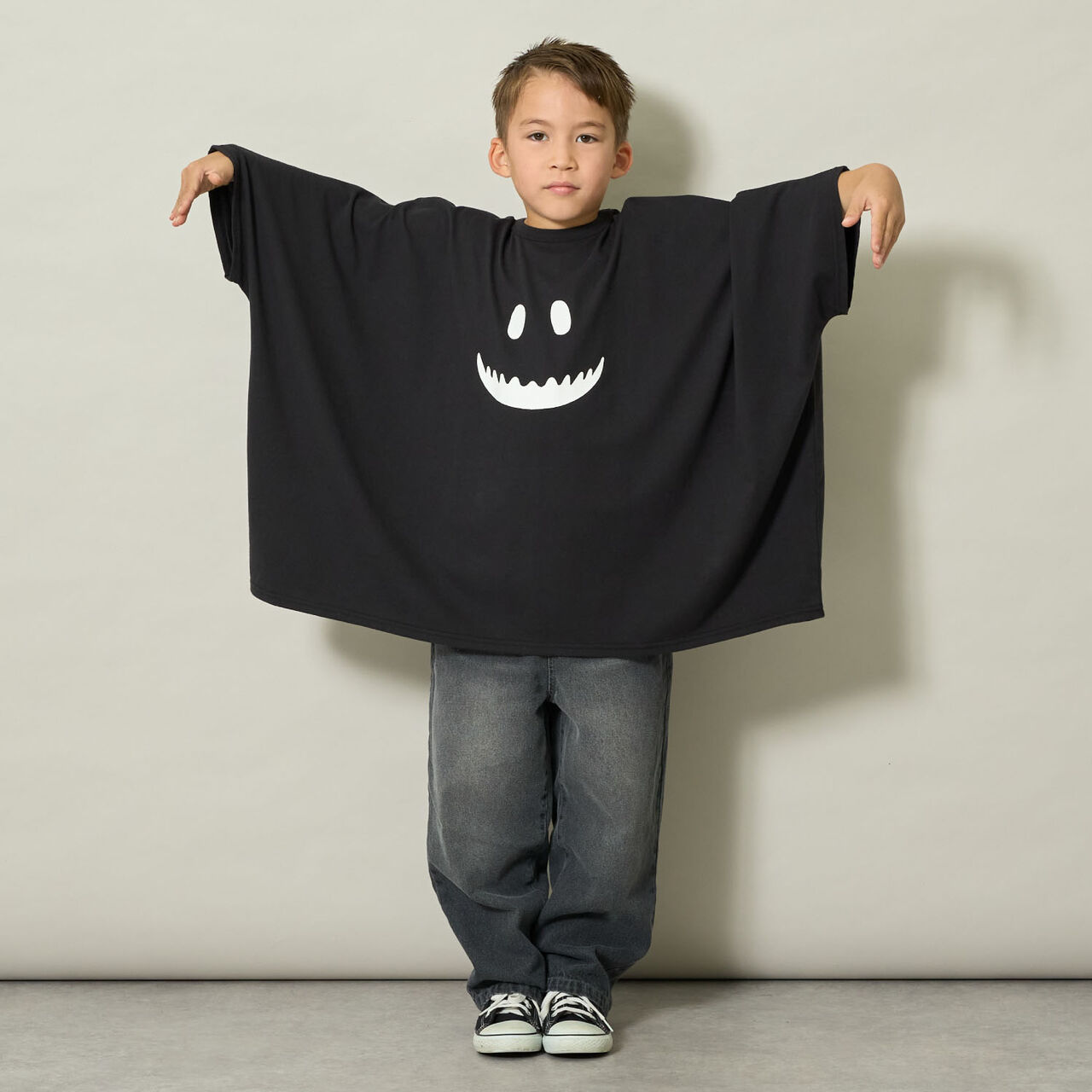 [Halloween] Stain-Resistant, Quick-Dry & UV-Protection Ghost T-Shirt,Ivory, large image number 5