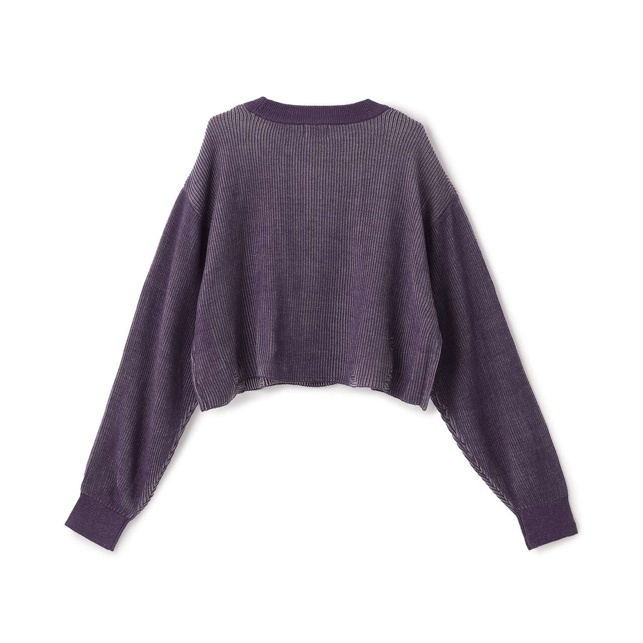 [LTXC] Logo Vintage Cropped Knitwear,Purple, large image number 9