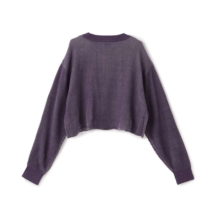 [LTXC] Logo Vintage Cropped Knitwear,Purple, medium image number 9