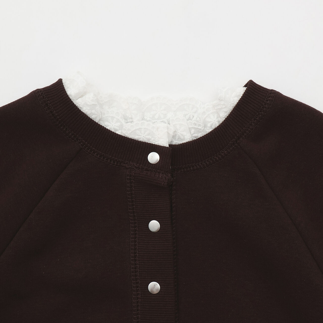 Link Lace Collar 2WAY Cut Cardigan,Top gray, large image number 12