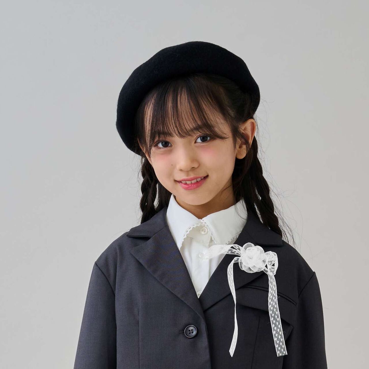 [Graduation Attire] Lace Ribbon Corsage,Off white, large image number 0