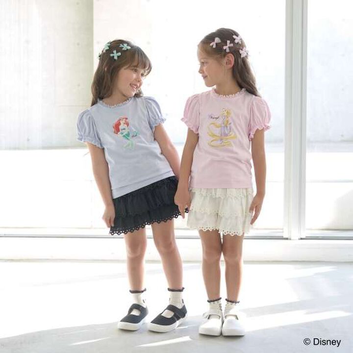 Disney Princess Soft Cotton Assorted Puff T-Shirt with Ribbon,Lavender, medium image number 10