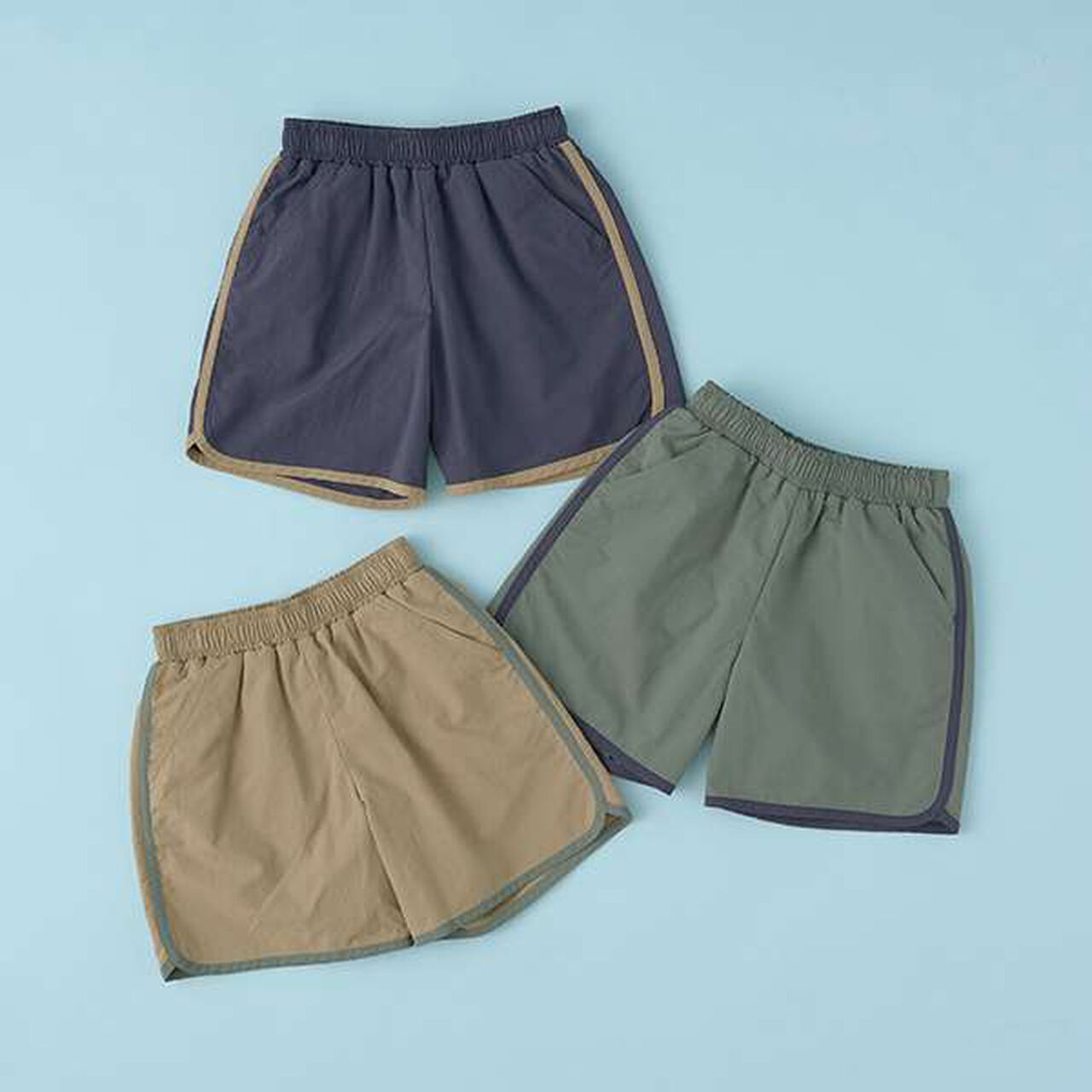 [SWIM] Piping Surf Shorts (Underpants Included),Beige, large image number 1