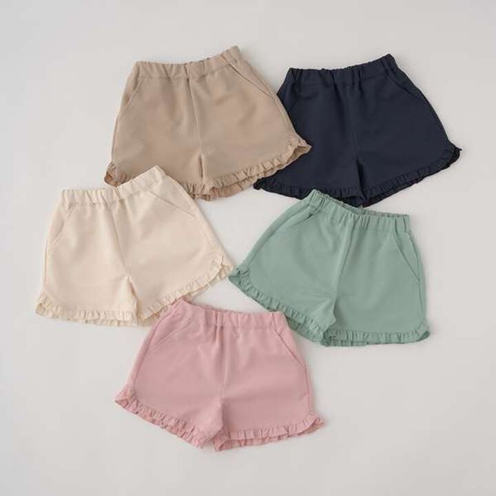 Frill Hem Shorts,Ivory, medium image number 1