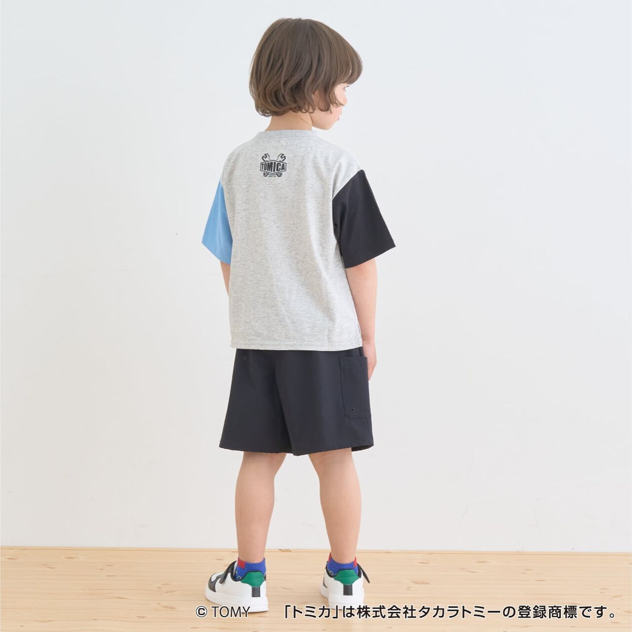 [TOMICA] Stain Resistant Quick-Dry UV Kaiteki Tenjiku Color-Blocked T-Shirt,Pearl white, large image number 19