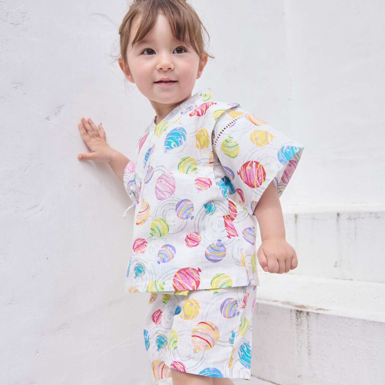 [Easy Wear] GIRLS Assorted Jinbei,Off white, large image number 1
