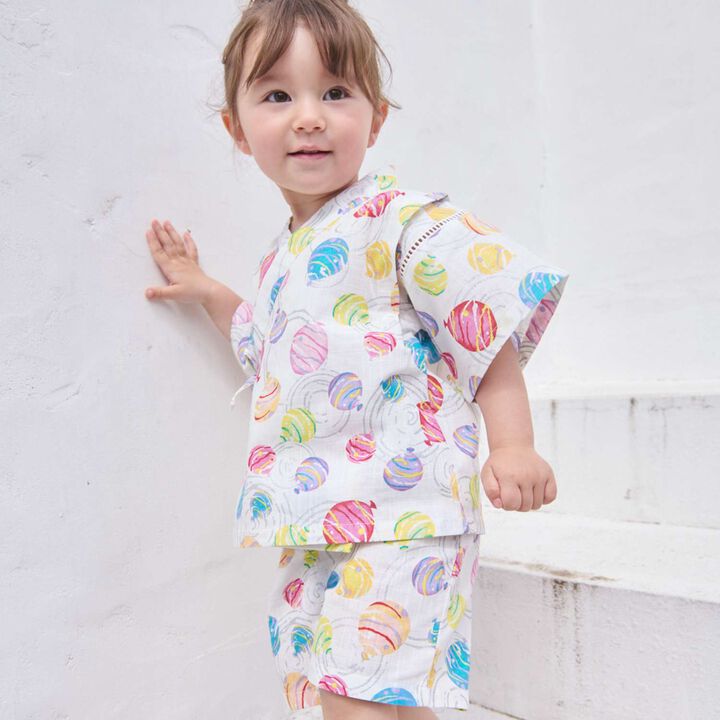[Easy Wear] GIRLS Assorted Jinbei,Off white, medium image number 1