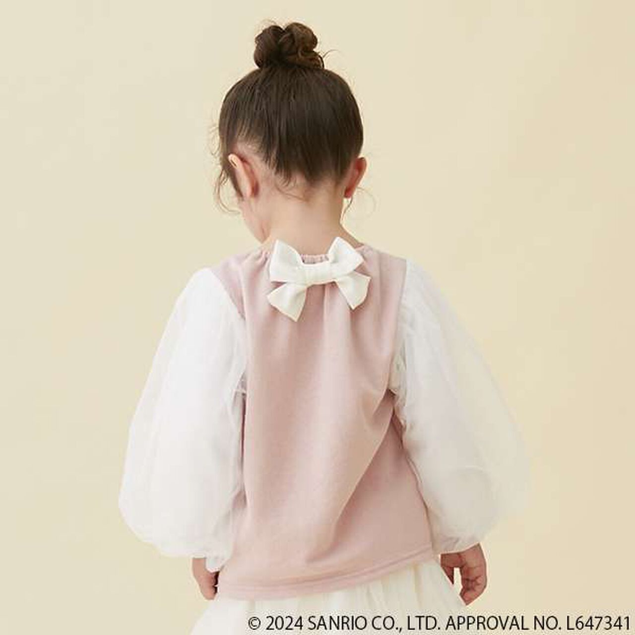 Sanrio Tulle Puff Sleeve 3/4 Long T-Shirt,Off white, large image number 11