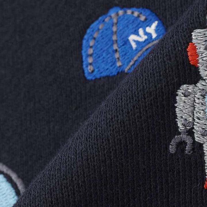 Embroidered Toy Motif Sweatshirt,Navy, medium image number 2