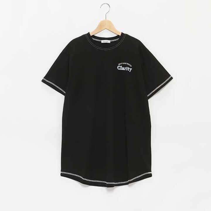 Functional Material Back Print T One-Piece Dress,Emerald green, medium image number 6