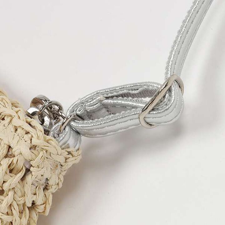 Woven-Style Pouch Bag,Light beige, medium image number 4