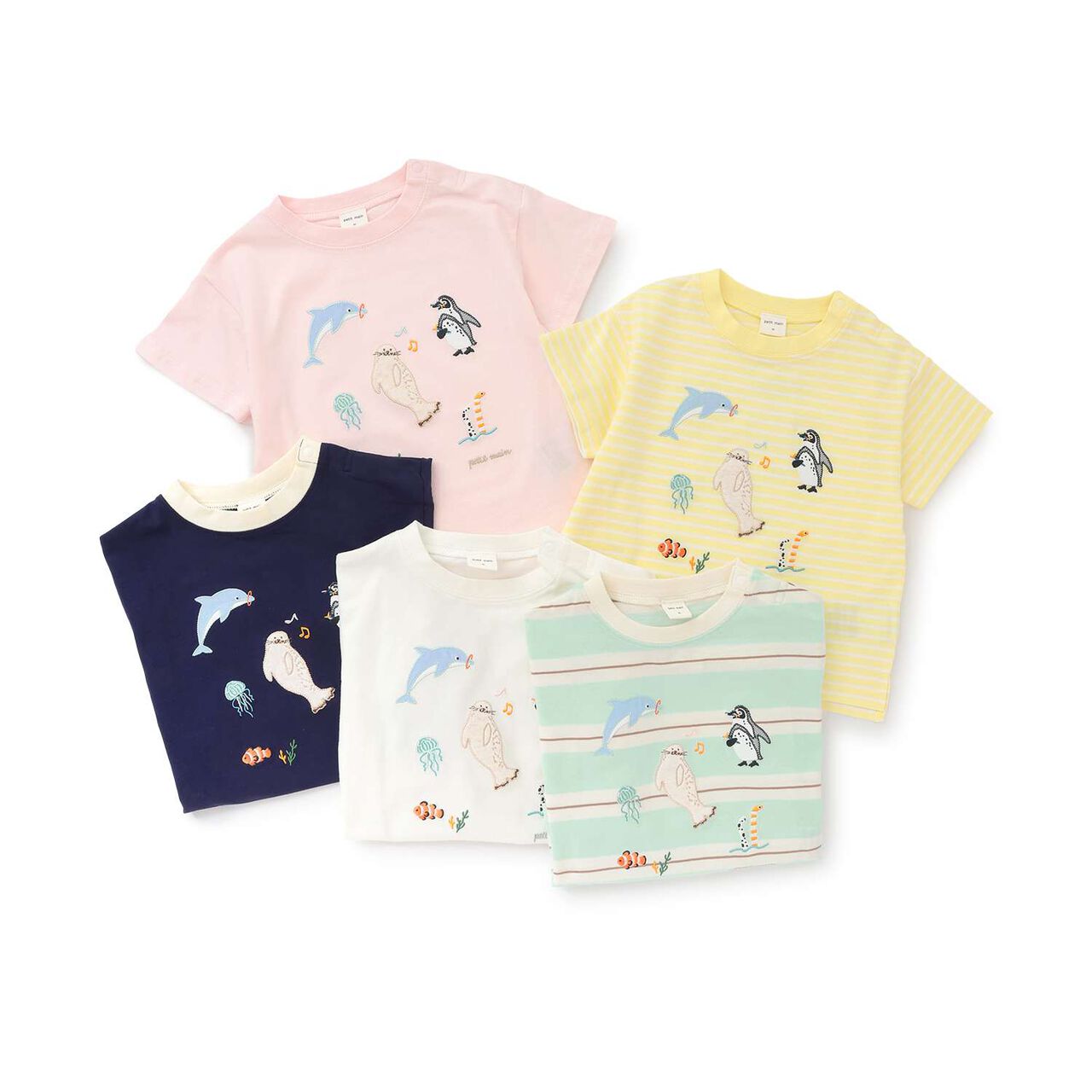 [Cool Touch] Sea Creature Appliqu&eacute; Short Sleeve T-Shirt,Off white, large image number 29