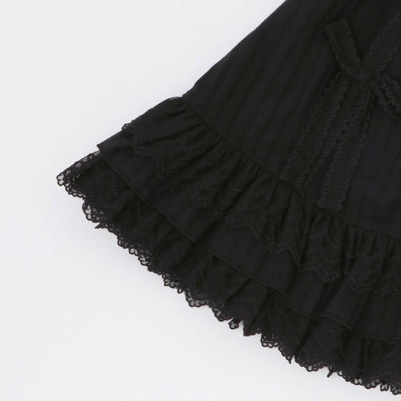 Lace Tiered Skirt,Off white, large image number 6