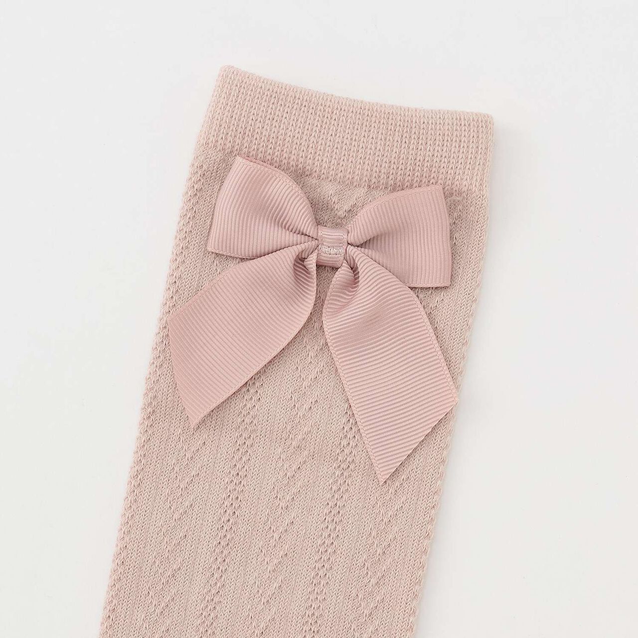 Knee-High Socks with Ribbon,Light pink, large image number 1