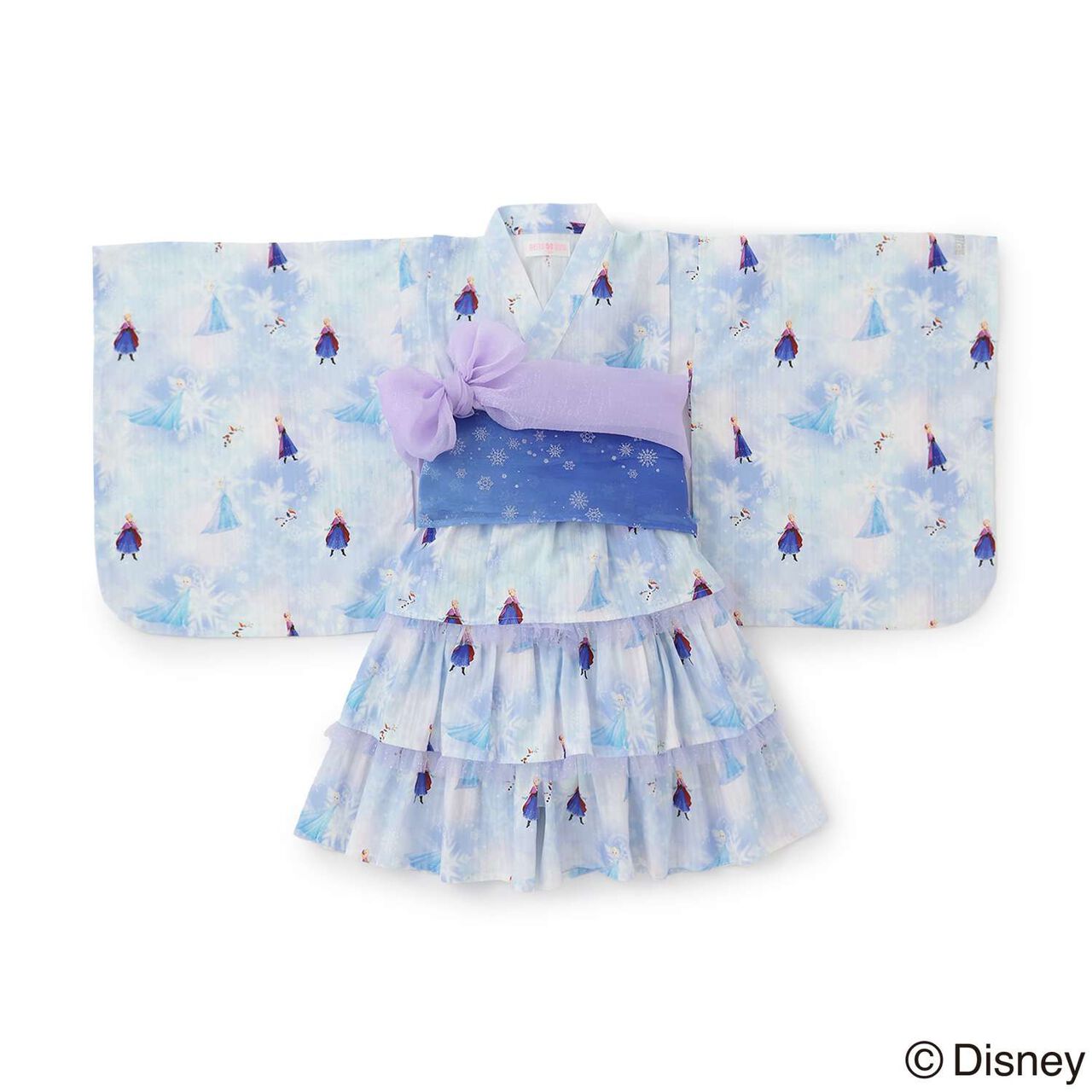 Frozen Yukata Dress [Cool Touch & Quick-Dry Absorbent],Sax blue, large image number 4
