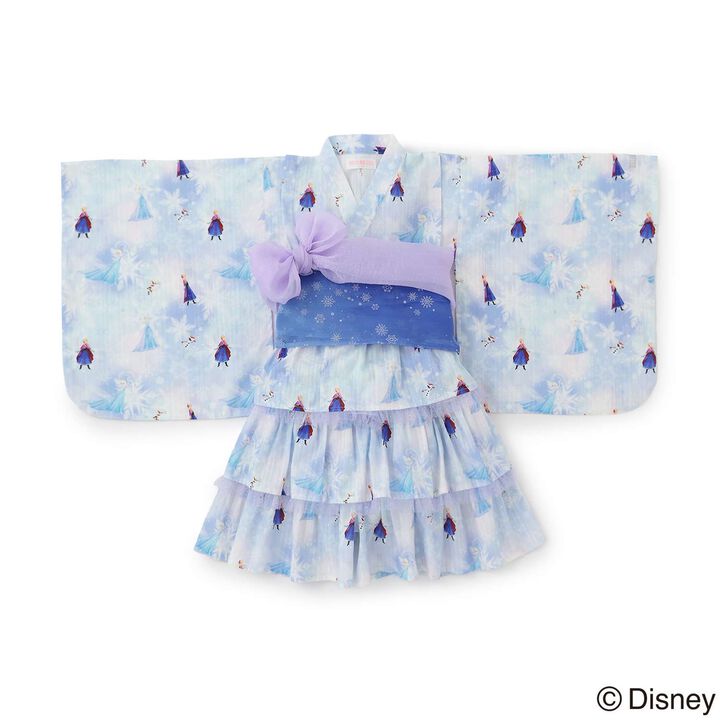 Frozen Yukata Dress [Cool Touch & Quick-Dry Absorbent],Sax blue, medium image number 4
